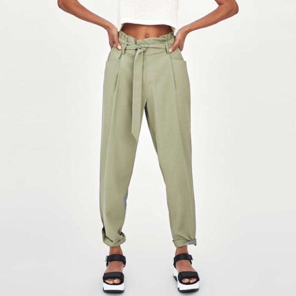 ZARA Olive Green Jogger Pants